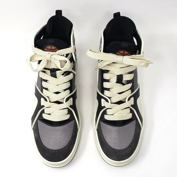 MEN\'S JUST DON COURTSIDE High Basketball JD1 Leather Sneakers SIZE 41 US 8